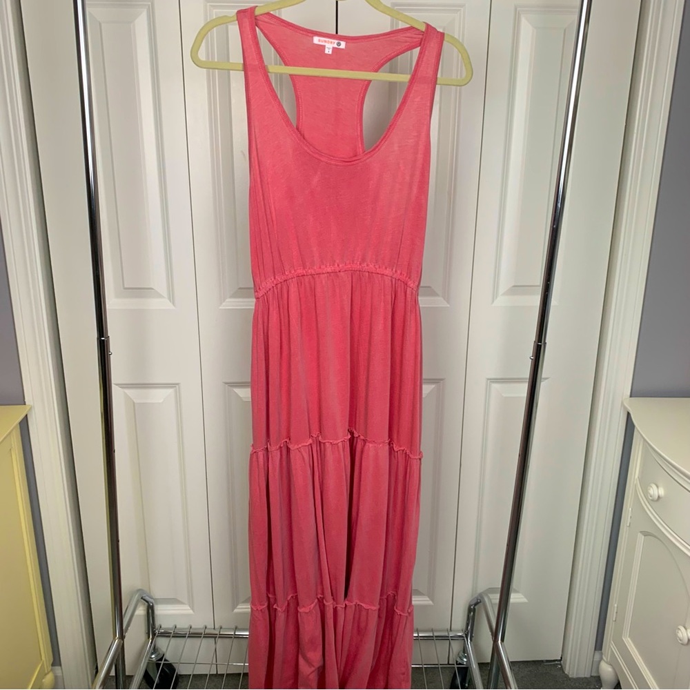 SUNDRY Maxi Pink Tank Dress